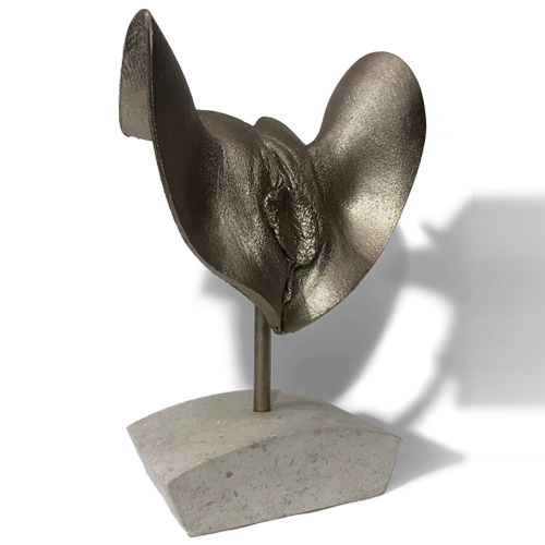 Intimate cast as a sculpture on a pedestal