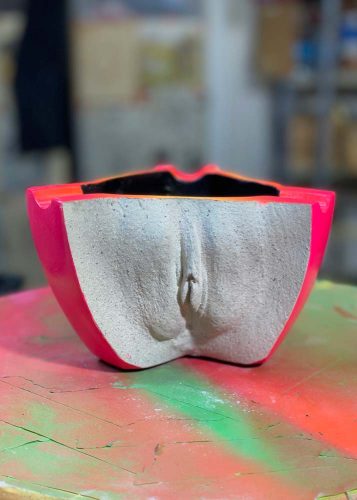 umelecko-úžitkový predmet, odliatok intímnych partií, akryl-epoxid, Body Casting Design / Gibej