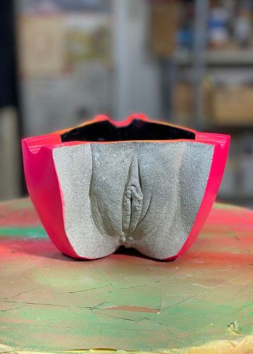 umelecko-úžitkový predmet, odliatok intímnych partií, akryl-epoxid, Body Casting Design / Gibej