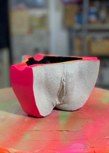 umelecko-úžitkový predmet, odliatok intímnych partií, akryl-epoxid, Body Casting Design / Gibej